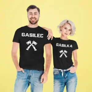 Gasilec / gasilka dvojna sekira — tisk na majico