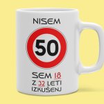 Skodelica - za 30, 40, 50 ali 60 LET — tisk na majico