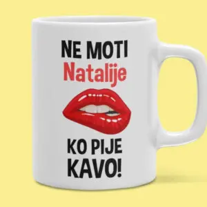 Skodelica - Ne Moti [IME] Ko Pije Kavo — tisk na majico