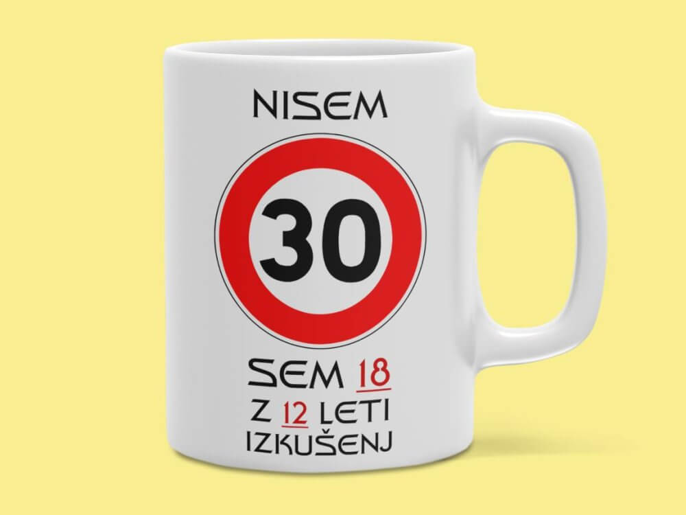 Skodelica - za 30, 40, 50 ali 60 LET — detajl natisa