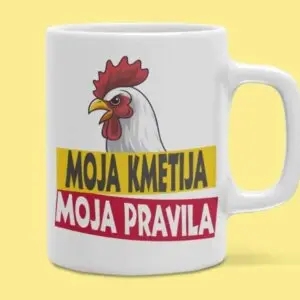 Skodelica - Moja Kmetija, Moja Pravila — tisk na majico