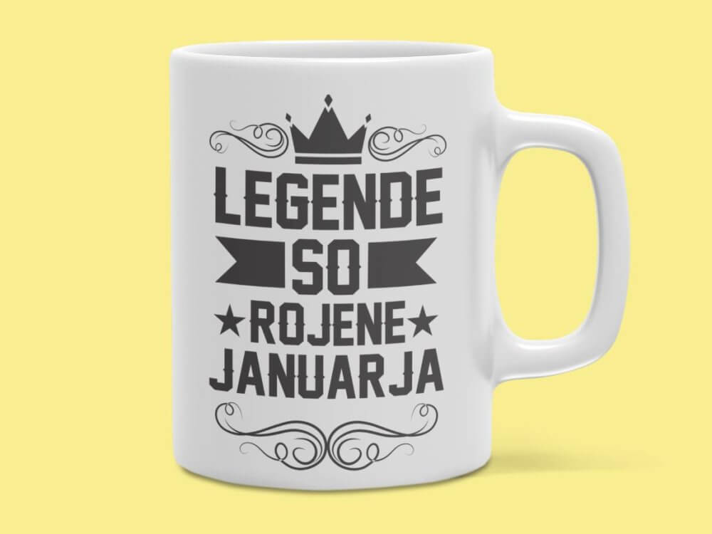 Skodelica - Legende so rojene MESEC PO ŽELJI — tisk na majico