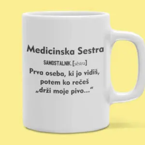 Skodelica - Definicija Medicinske Sestre — tisk na majico
