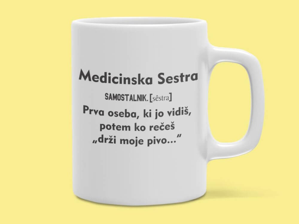 Skodelica - Definicija Medicinske Sestre — tisk na majico