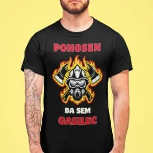 Ponosen, da sem gasilec — tisk na majico