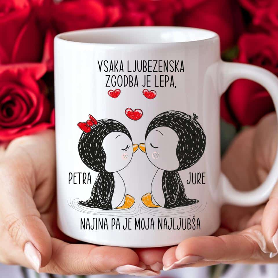 Skodelica - Vsaka Ljubezenska Zgodba Je Lepa, Ampak — tisk na majico