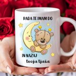 Skodelica - Rada Te Imam Do Lune In Nazaj [IME po želji] — tisk na majico