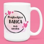 Skodelica - Najboljša na svetu (srčki) — tisk na majico