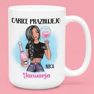 Skodelica - Carice Praznujejo [ime in mesec po želji] — tisk na majico
