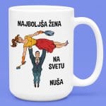 Skodelica - Najboljša Žena Na Svetu [ime po želji] — tisk na majico