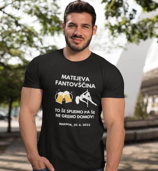 To Še Spijemo Pa Še Ne Gremo Domov — tisk na majico