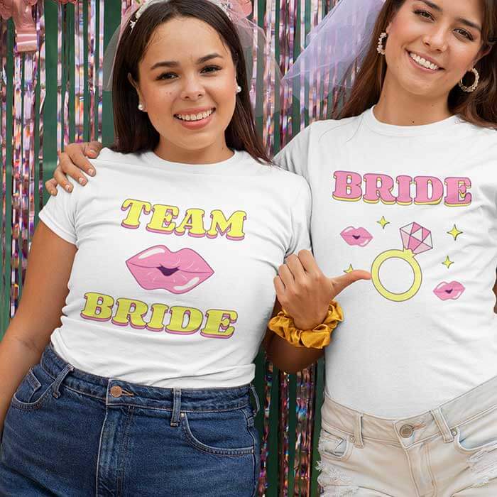 Majice Za Dekliščino - TEAM BRIDE (ustnice) — različica 3