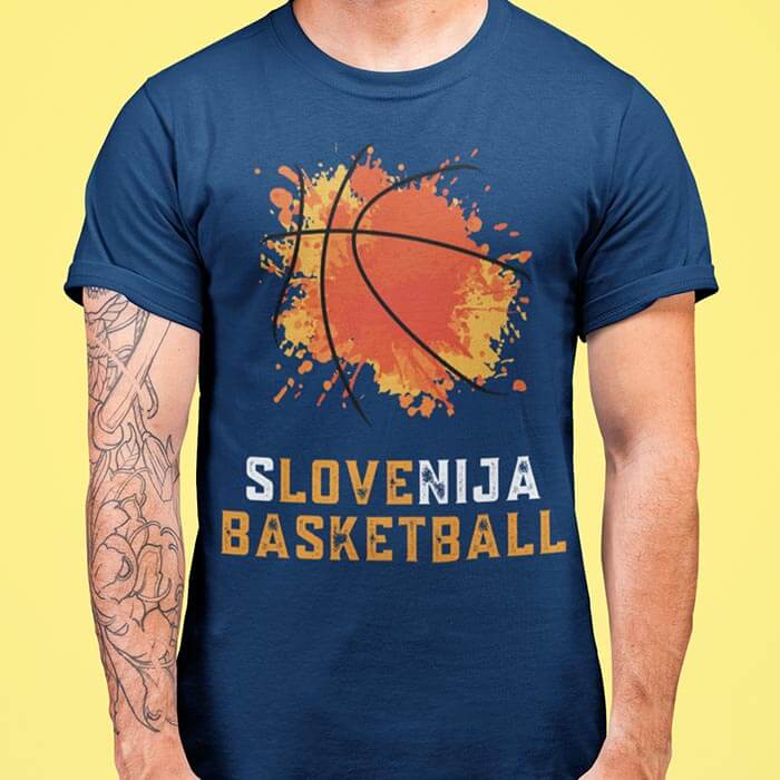 Navijaške majice - Slovenija Basketball — detajl natisa