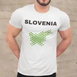 Navijaška majica SLOVENIA — detajl natisa