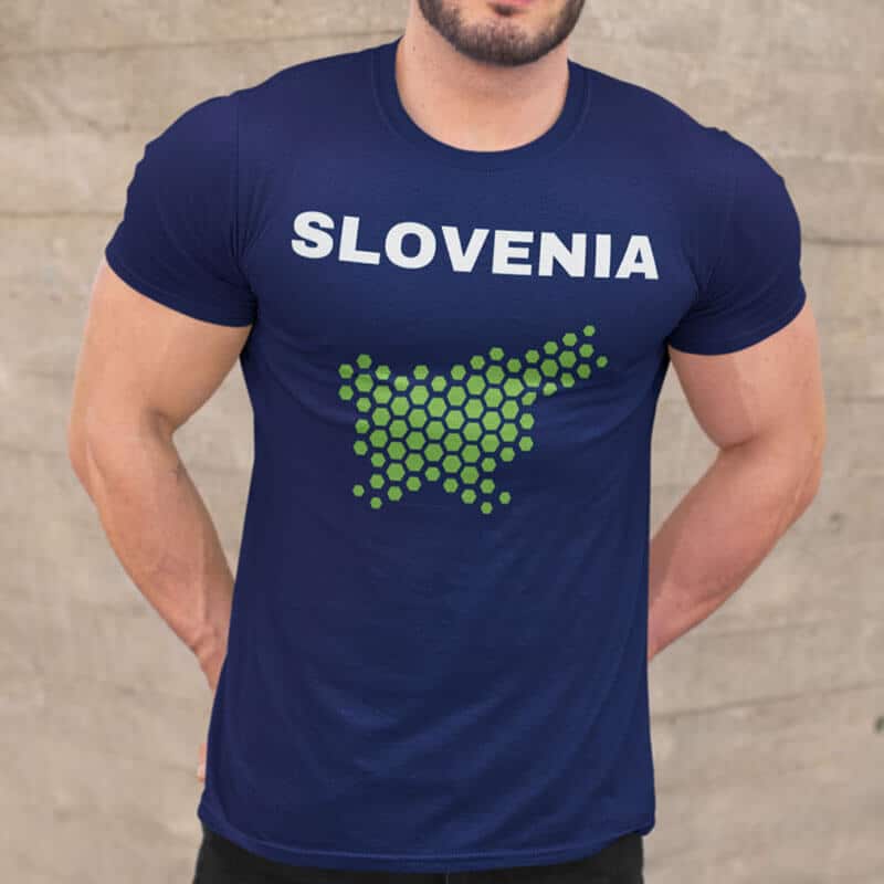 NAVIJASKA-MAJICA-SLOVENIA.MODRA Navijaška majica SLOVENIA — različica 3