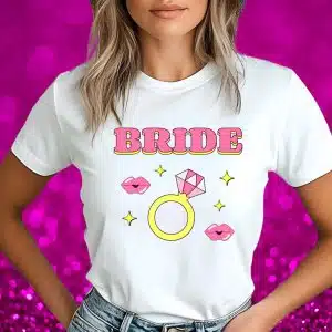 Majica za nevesto - BRIDE (prstan) — tisk na majico