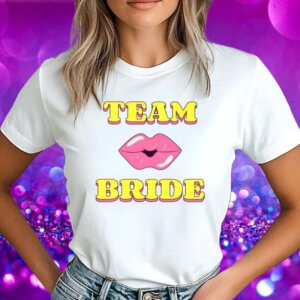 Majice Za Dekliščino - TEAM BRIDE (ustnice) — tisk na majico