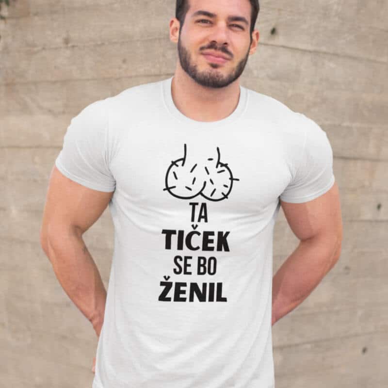 Majica za ženina - TA TIČEK SE BO ŽENIL — tisk na majico