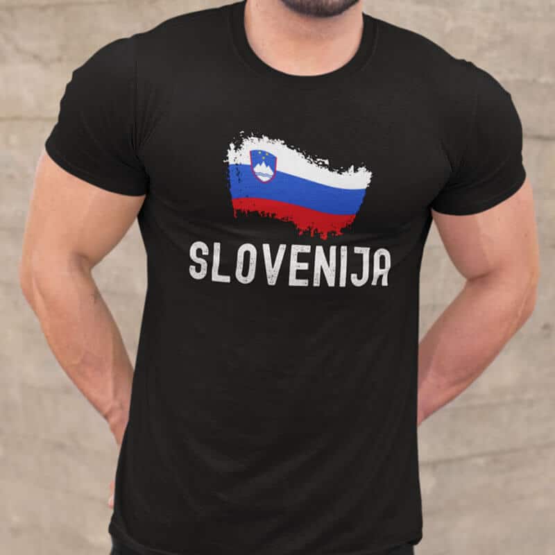 navijaska majica slovenija crna