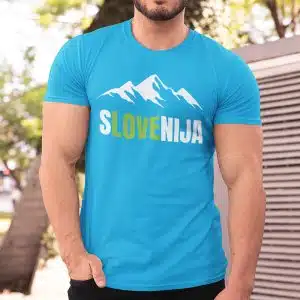 Navijaška majica SLOVENIJA (triglav) — detajl natisa