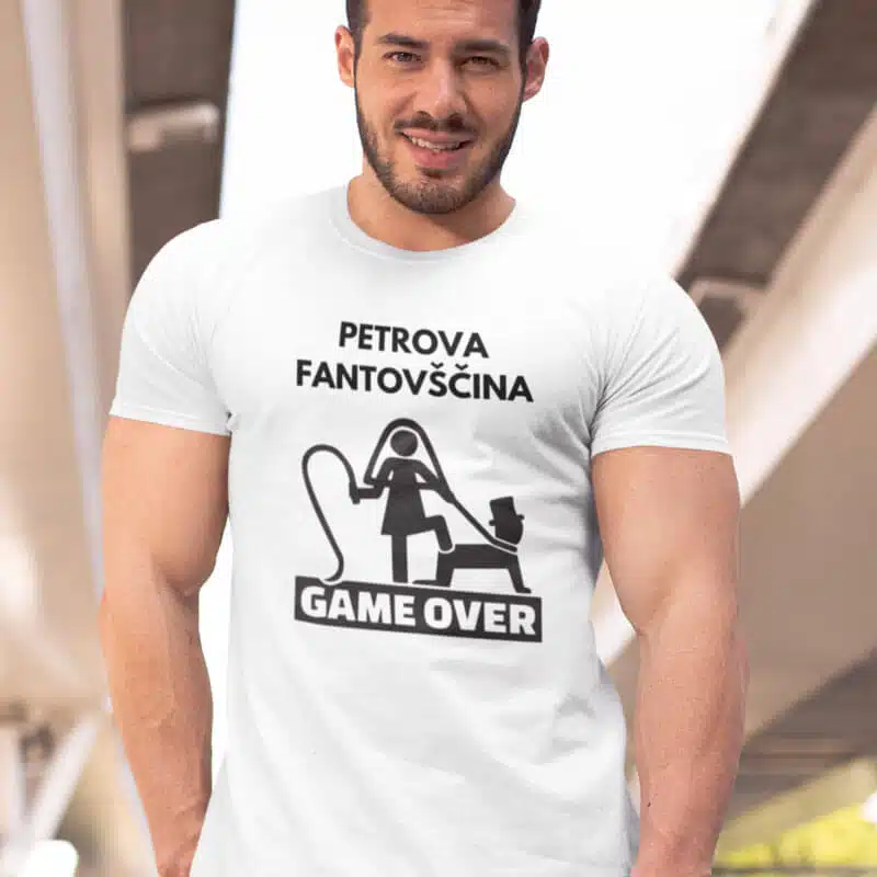 Fantovščina - GAME OVER (na ketni) — tisk na majico