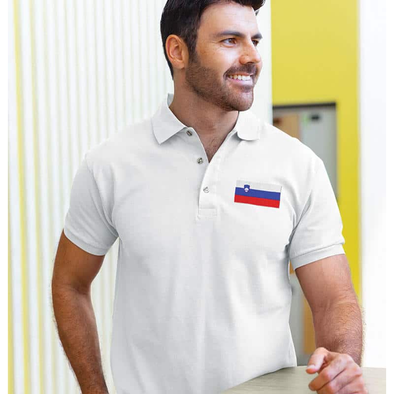 Polo majica s SLOVENSKO zastavo — različica 3