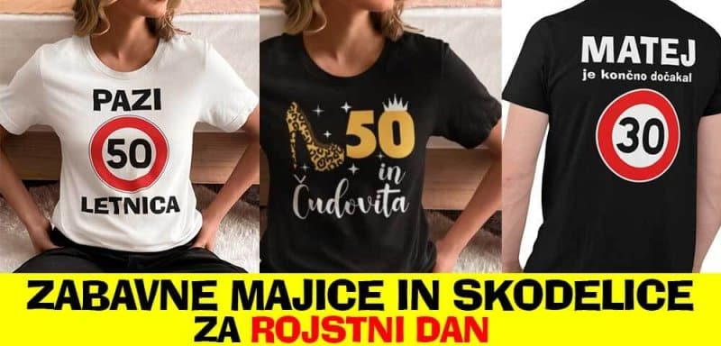 Majice in skodelice za rojstni dan — smešna in personalizirana darila