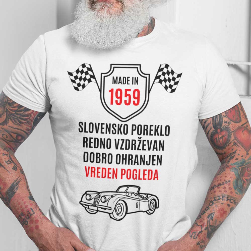 Majica MADE IN [letnica rojstva po želji] — tisk na majico