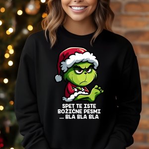 Tečni Grinch, božične pesmi ... + IME po želji — detajl natisa