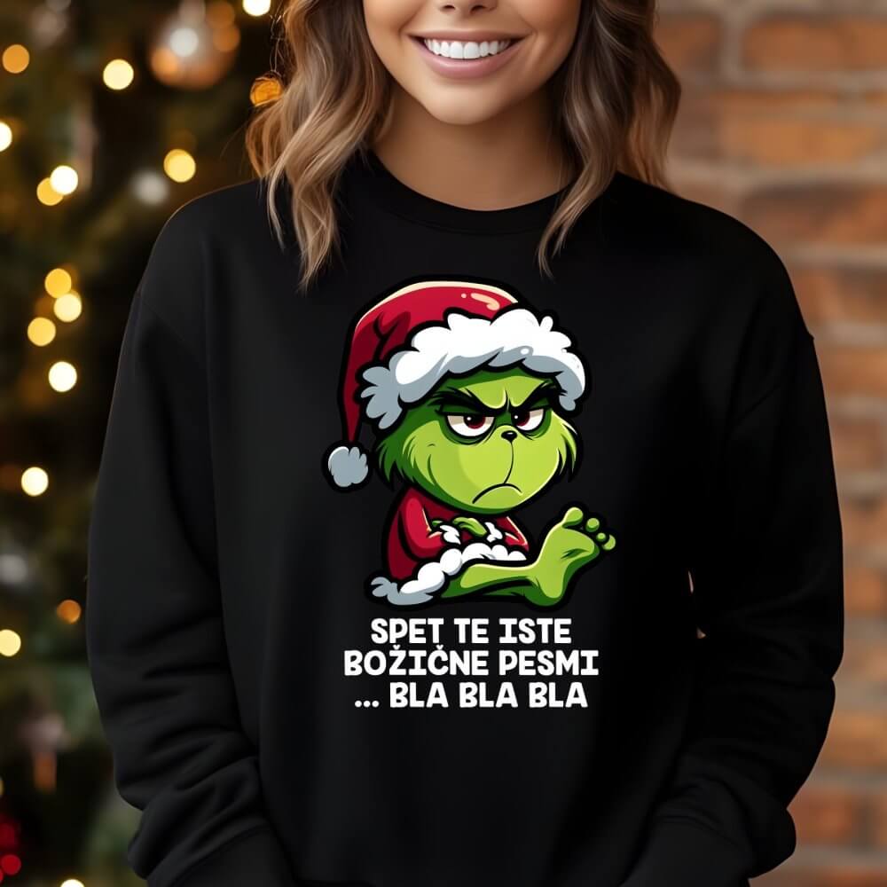 Tečni Grinch, božične pesmi ... + IME po želji — detajl natisa