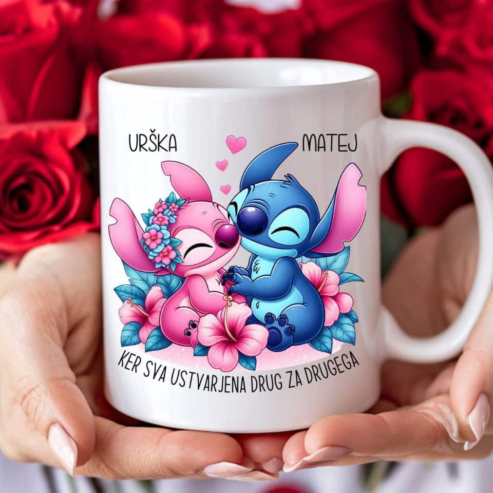 Stitch PAR (2x IME PO ŽELJI) — tisk na majico