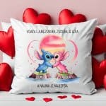 Blazina Stitch Zaljubljen Par — tisk na majico