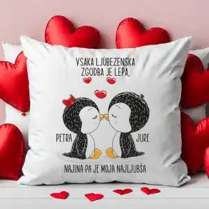 Blazina Pingvinčka - Vsaka Ljubezenska Zgodba — tisk na majico