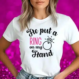 Majica Za Nevesto - He Put A Ring On My Hand — tisk na majico