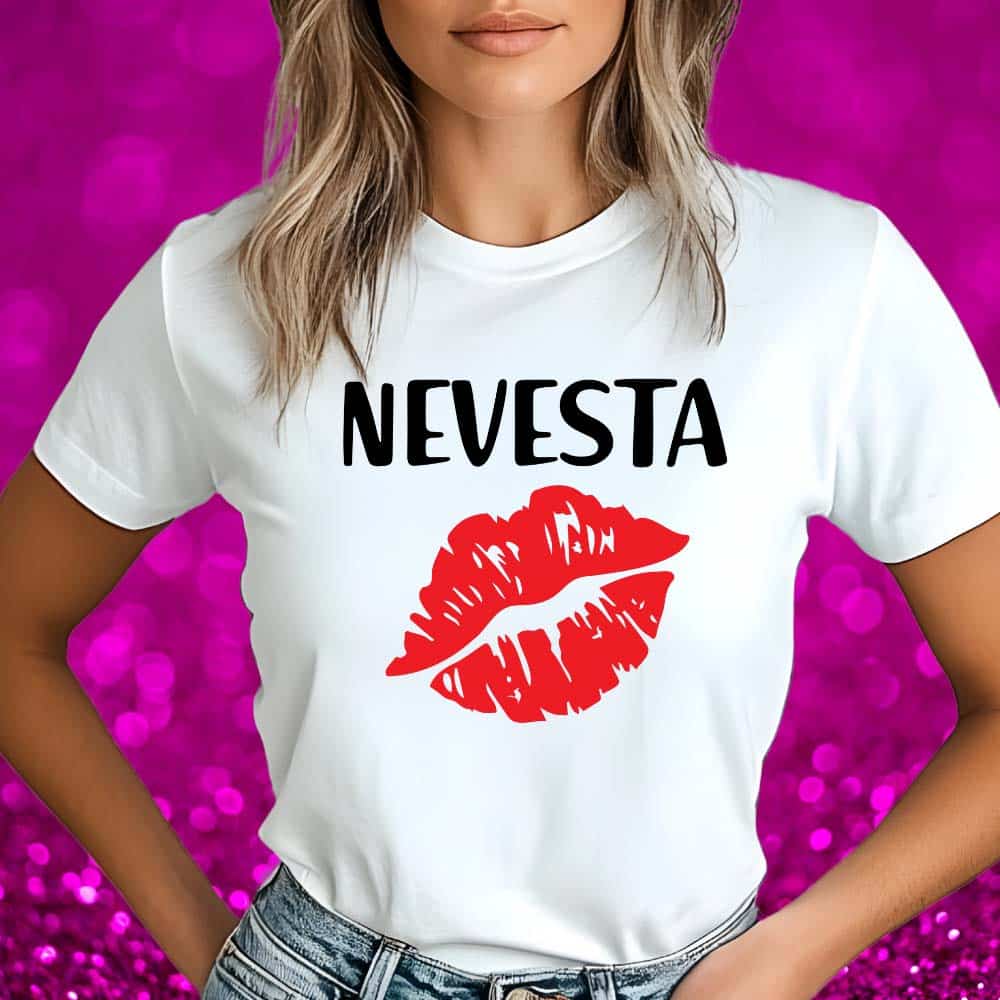 Majica Za Nevesto - Nevesta KISS — tisk na majico