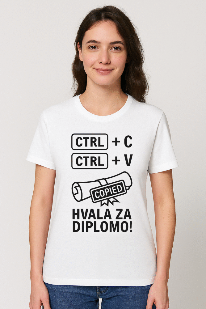Kopiraj diplomo majica - inženir/računalničar — različica 3
