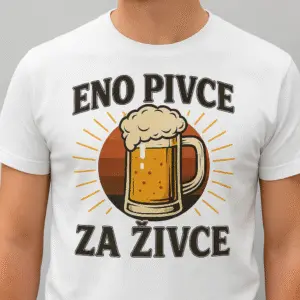 Majica Eno pivce za živce — tisk na majico