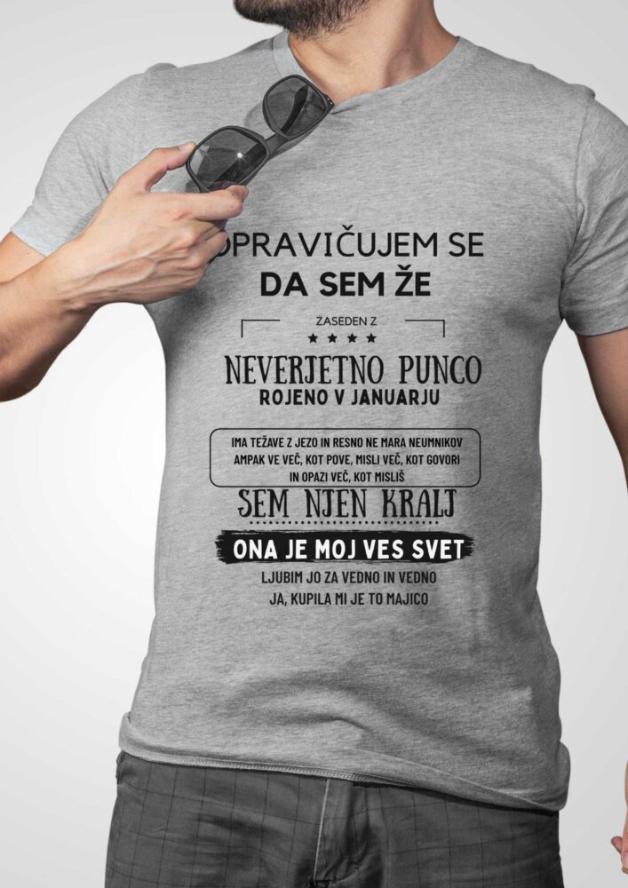 Opravičujem se da sem že zaseden/zasedena — tisk na majico