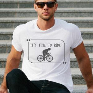 Majica It's time to ride — detajl natisa