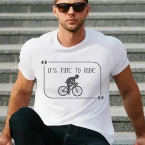 Majica It's time to ride — detajl natisa