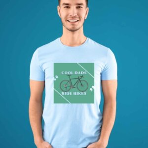 Majica cool dads ride bikes — tisk na majico