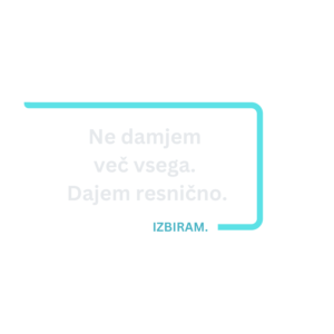 Ne dajem več vsega. Dajem resnično.